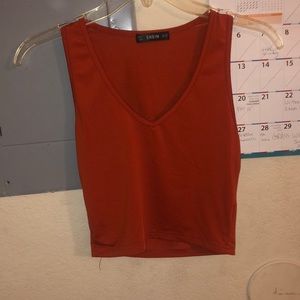 Burnt orange crop top